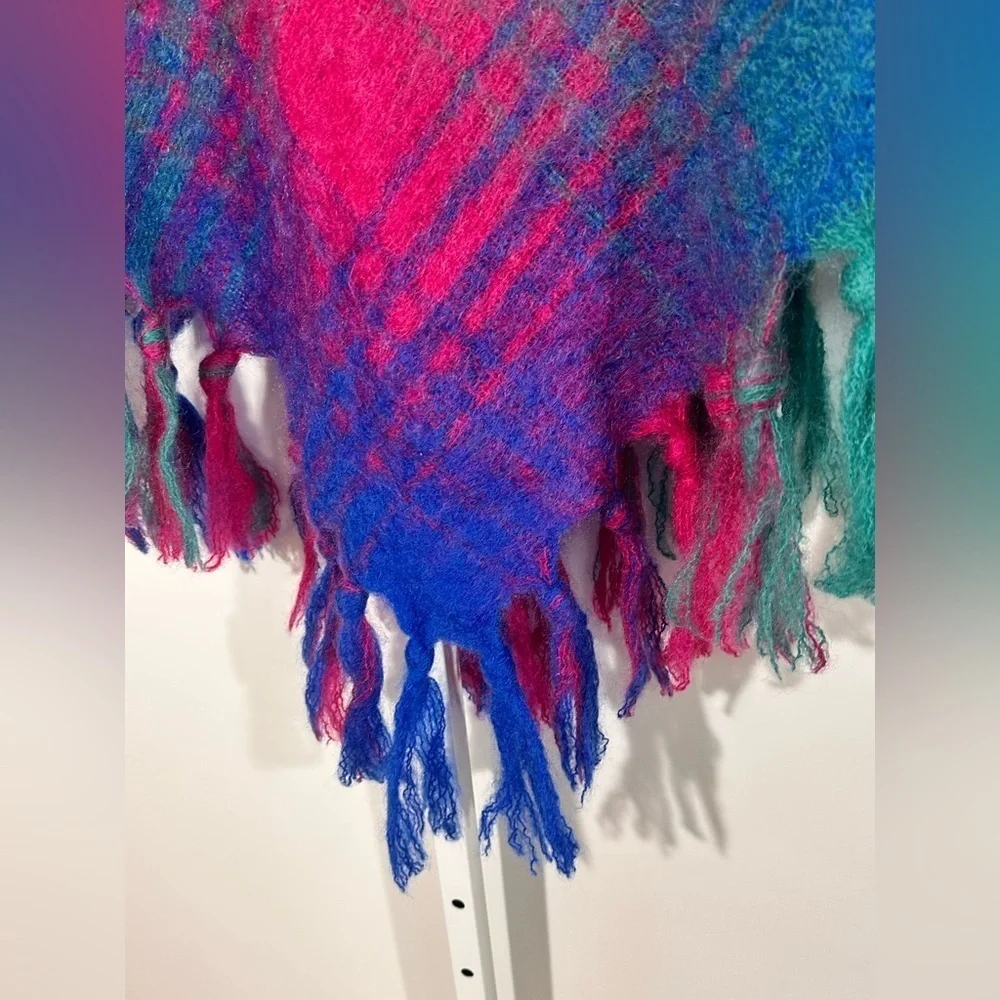 Glentana Mohair Pile Shawl Wrap Scarf Made in Australia - grandma, artsy, winter